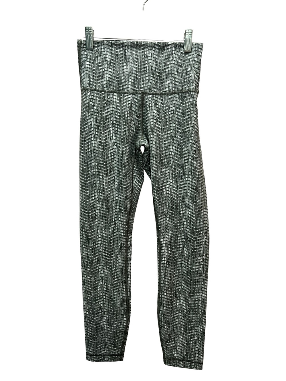 High-Waist Leggings - Grey/White